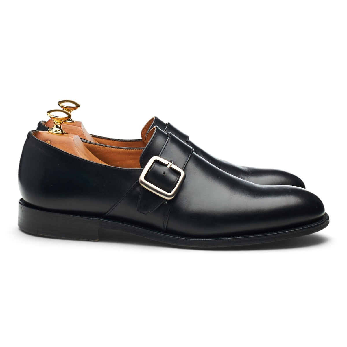 'Westbury' Black Leather Monk Strap UK 6.5 F