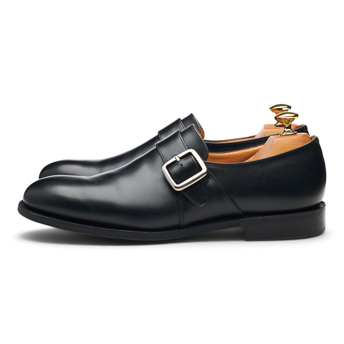 'Westbury' Black Leather Monk Strap UK 6.5 F