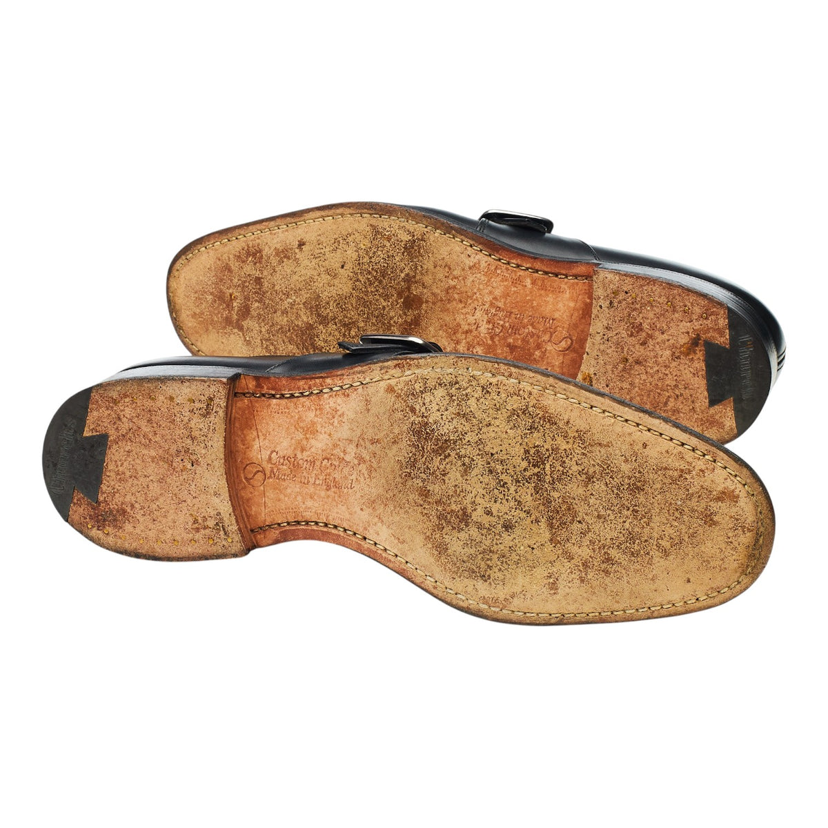 'Westbury' Black Leather Monk Strap UK 6.5 F