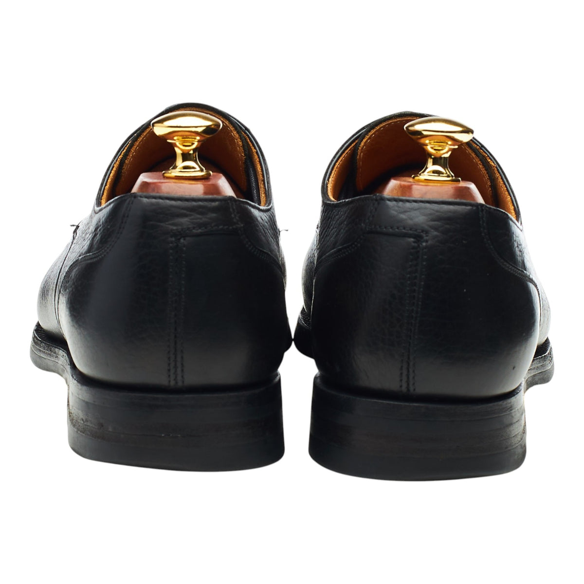 Peal & Co Black Grain Leather Split Toe Derby UK 8.5 US 9.5 D