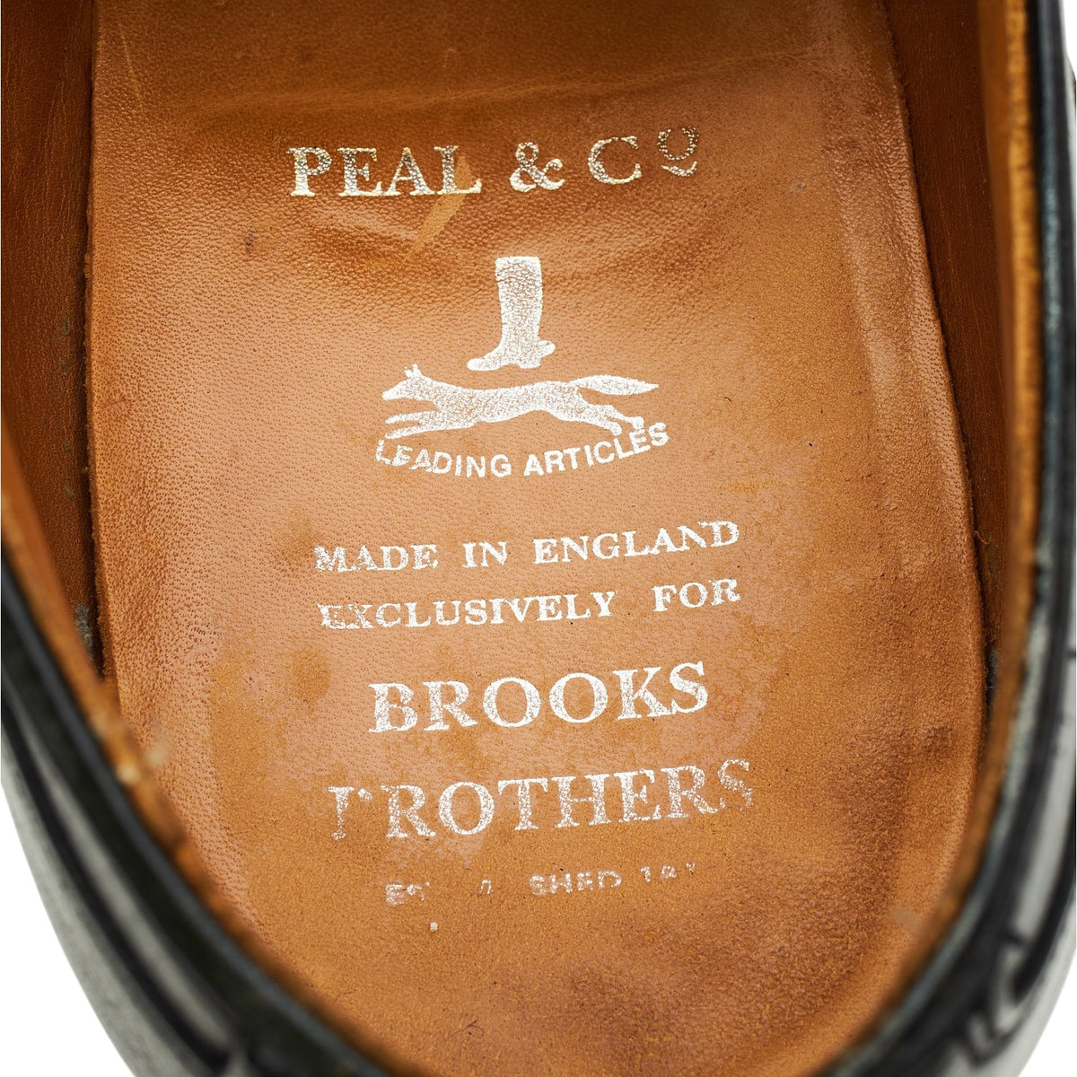 Peal & Co Black Grain Leather Split Toe Derby UK 8.5 US 9.5 D