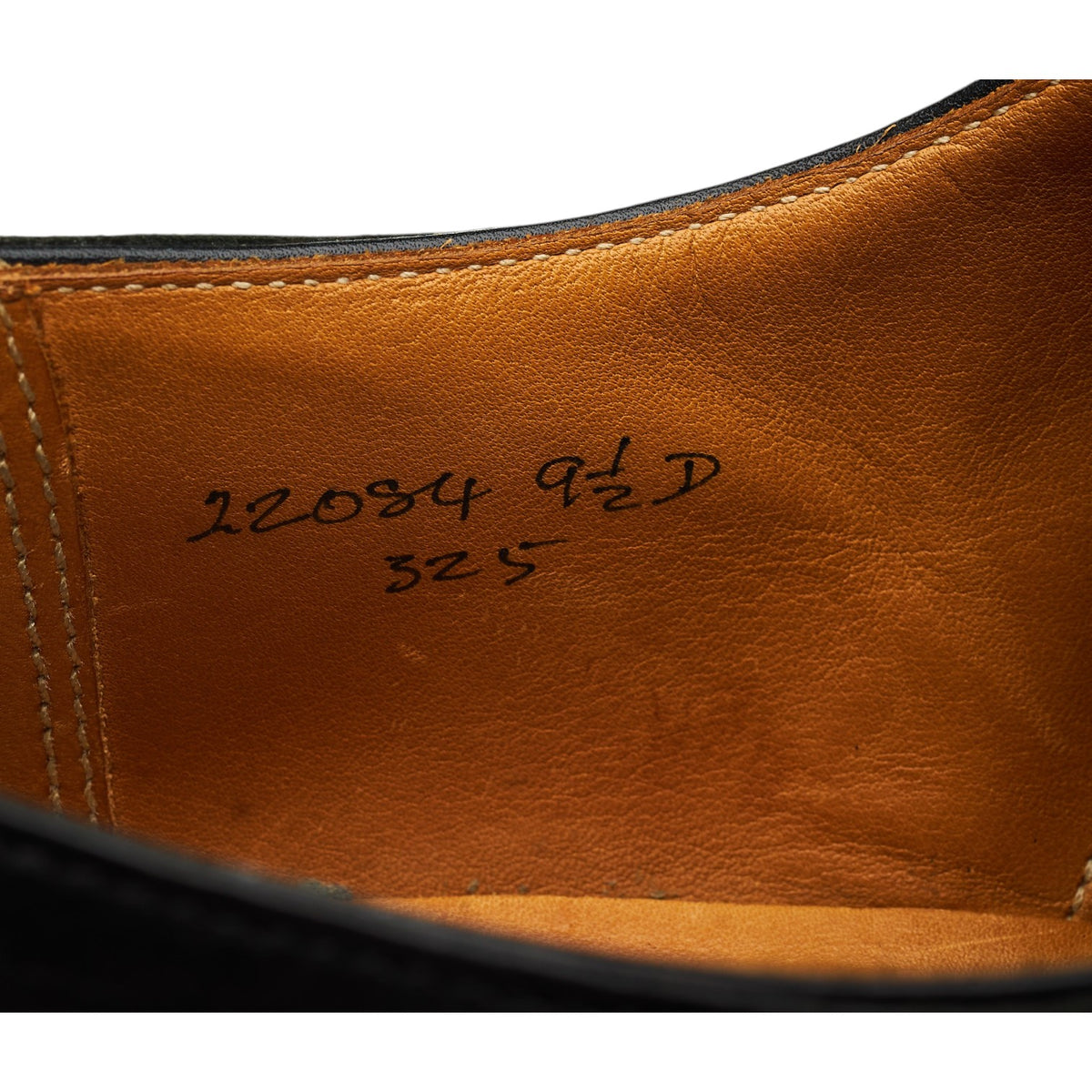 Peal & Co Black Grain Leather Split Toe Derby UK 8.5 US 9.5 D