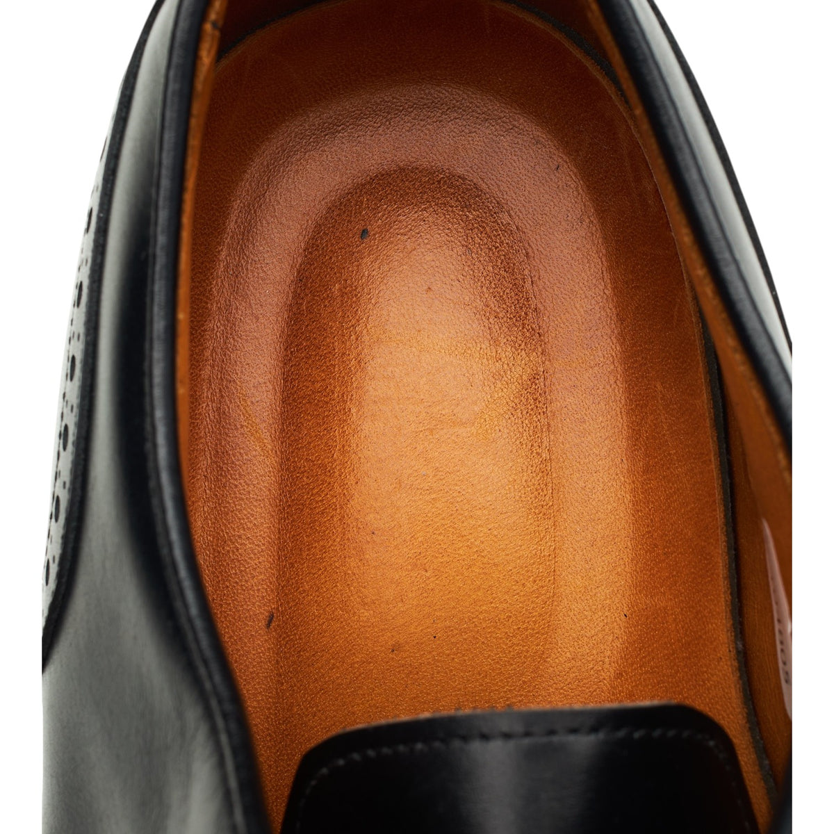 'Benton' Black Leather Cap Toe Derby UK 11.5 US 12 EE