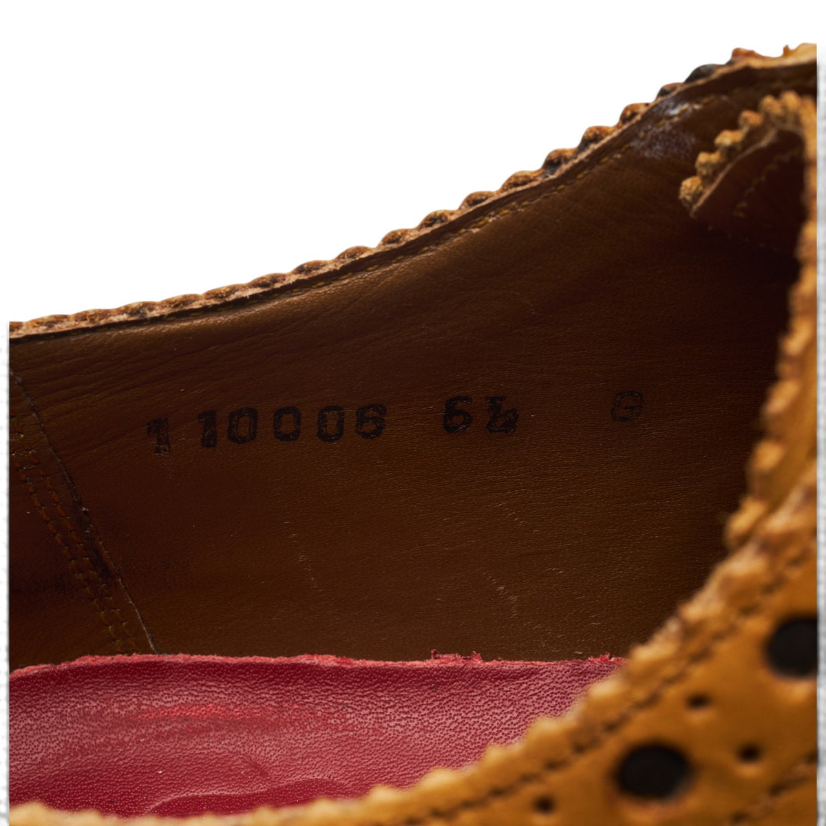 'Archie' Tan Brown Leather Derby Brogues UK 6.5 G