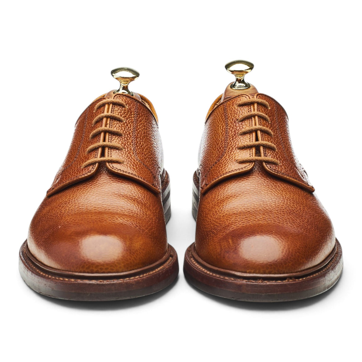'Grasmere' Tan Brown Grain Leather Derby UK 7.5 E