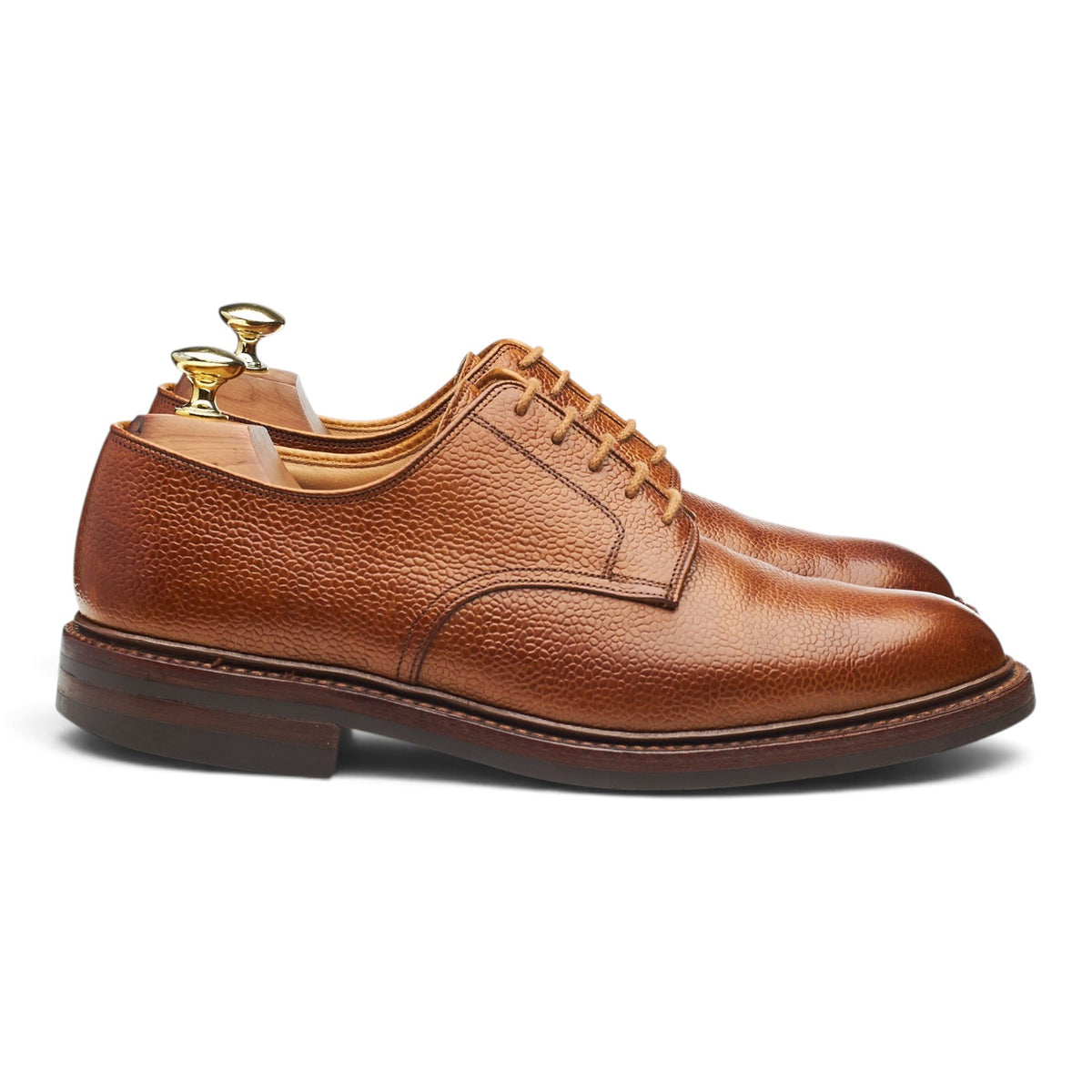 'Grasmere' Tan Brown Grain Leather Derby UK 7.5 E