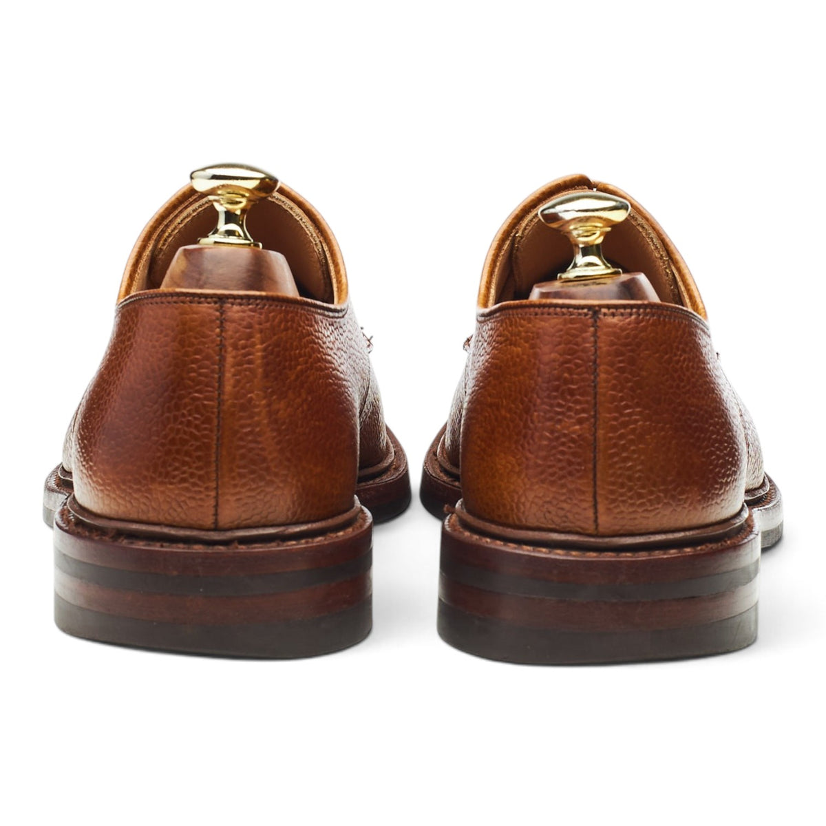 'Grasmere' Tan Brown Grain Leather Derby UK 7.5 E