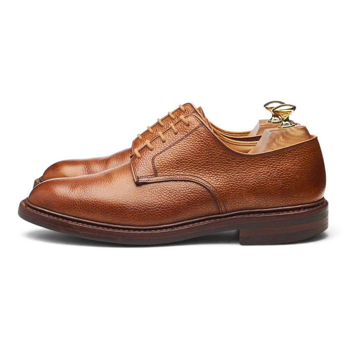 'Grasmere' Tan Brown Grain Leather Derby UK 7.5 E