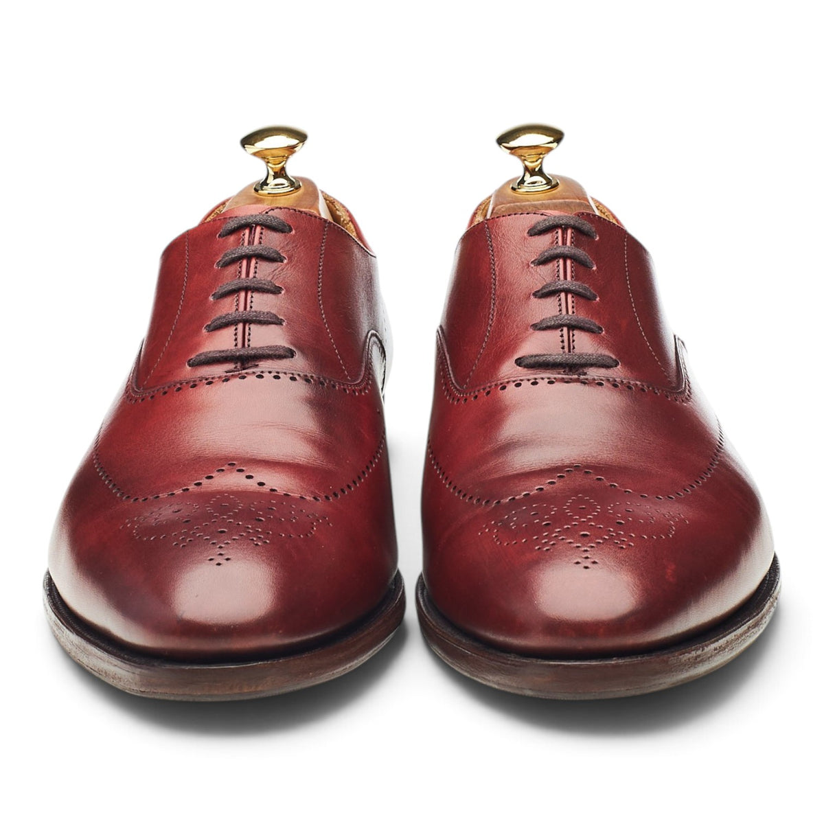 'Weybridge' Burgundy Leather Oxford Brogues UK 10 E
