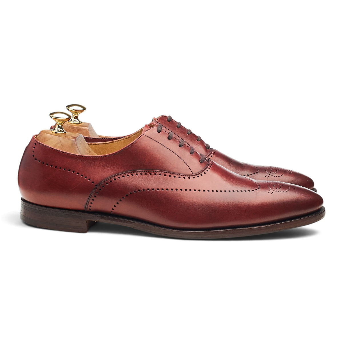 'Weybridge' Burgundy Leather Oxford Brogues UK 10 E
