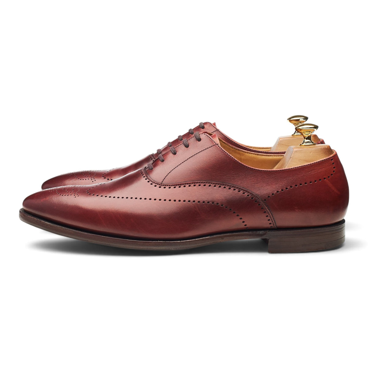 'Weybridge' Burgundy Leather Oxford Brogues UK 10 E