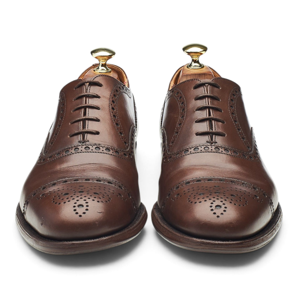 'Diplomat' Dark Brown Leather Oxford Brogues UK 7.5 G