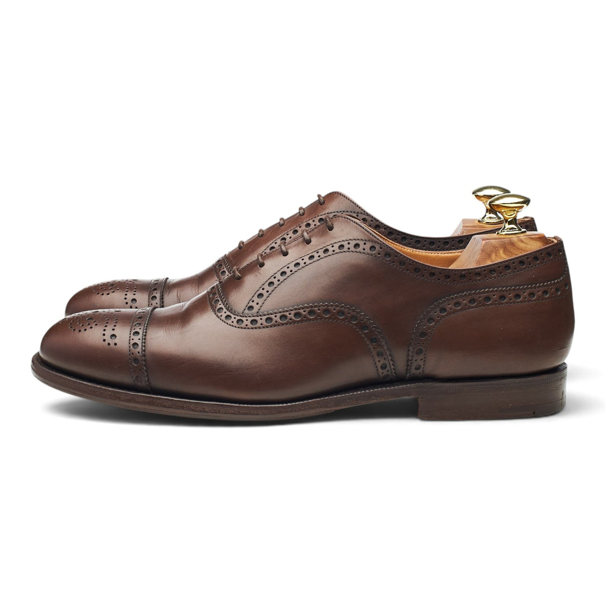 'Diplomat' Dark Brown Leather Oxford Brogues UK 7.5 G