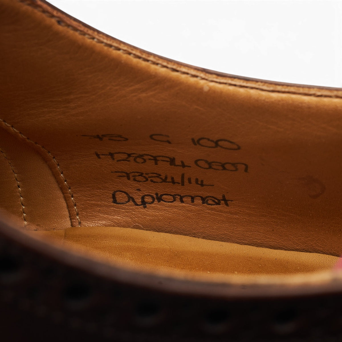 'Diplomat' Dark Brown Leather Oxford Brogues UK 7.5 G