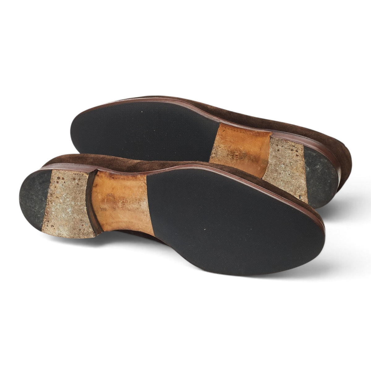 '144 Artista' Dark Brown Suede Tassel Loafers UK 10.5
