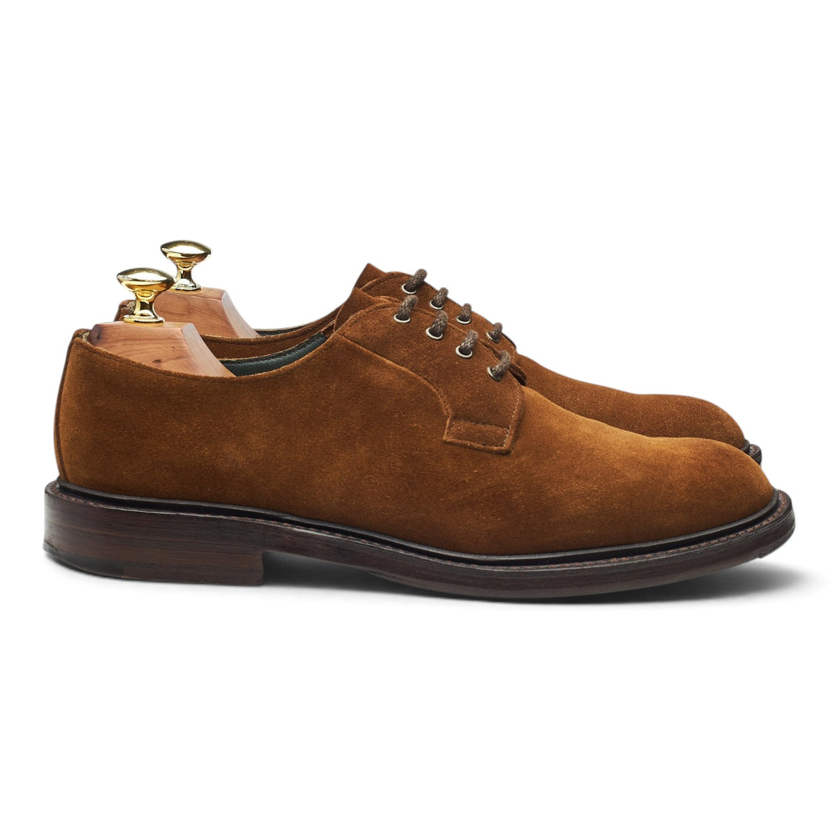 'August' Snuff Brown Suede Derby UK 8