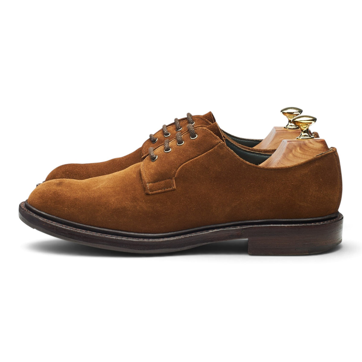 'August' Snuff Brown Suede Derby UK 8