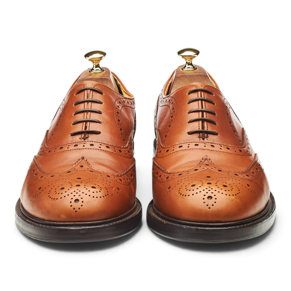 Vintage 'Lydney' Tan Brown Leather Oxford Brogues UK 10 F