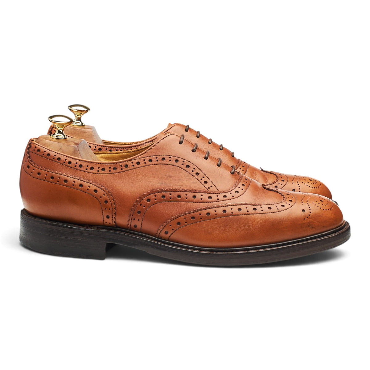 Vintage 'Lydney' Tan Brown Leather Oxford Brogues UK 10 F