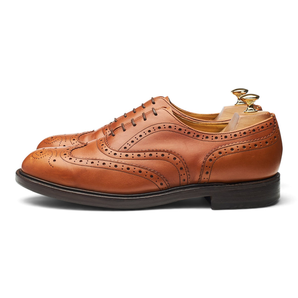 Vintage 'Lydney' Tan Brown Leather Oxford Brogues UK 10 F