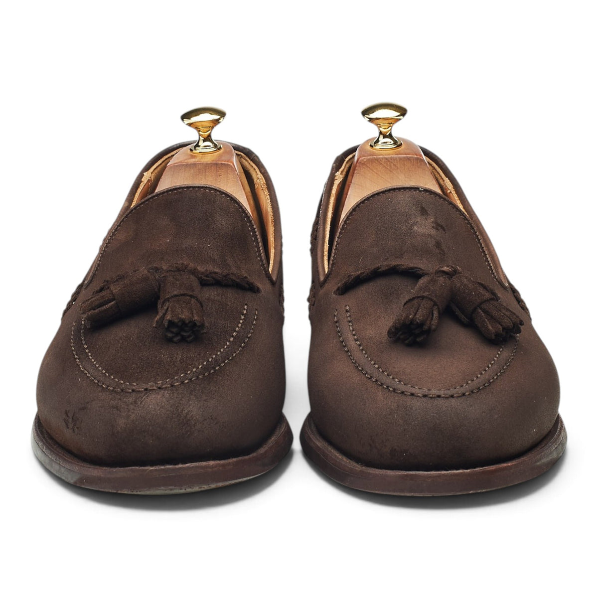 'Studridge' Dark Brown Suede Tassel Loafers UK 10.5 E