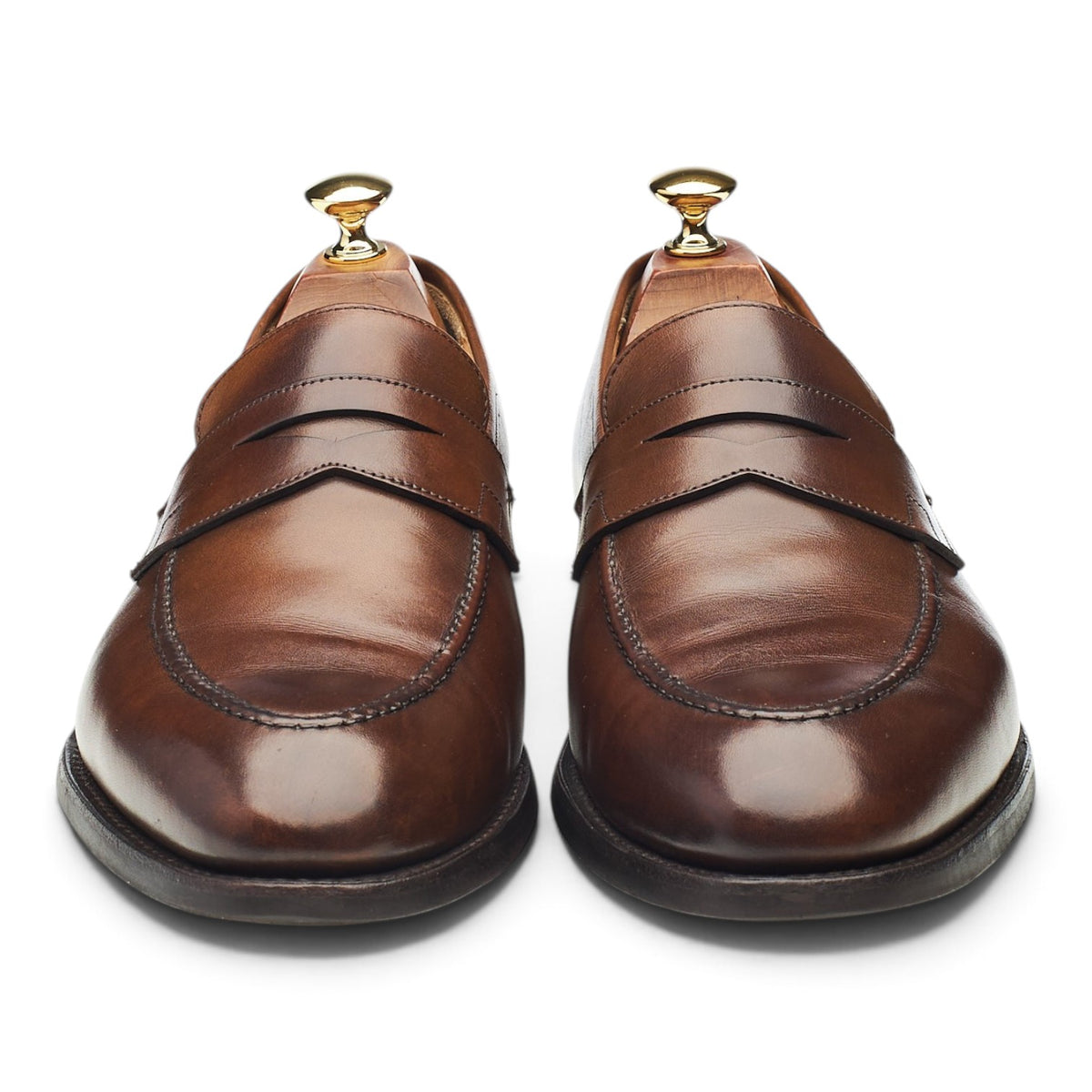 'Sydney' Brown Leather Loafers UK 9.5 E