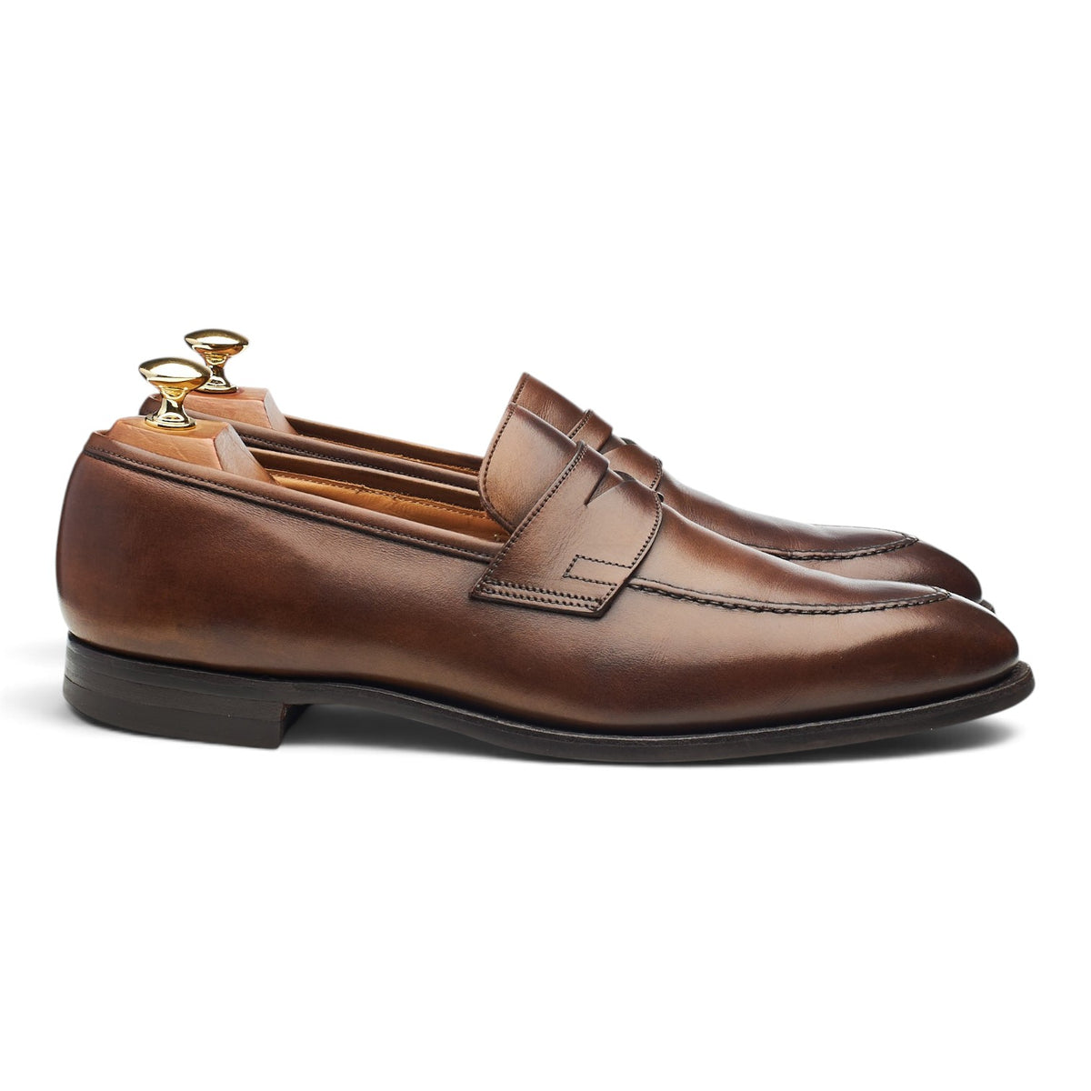 'Sydney' Brown Leather Loafers UK 9.5 E