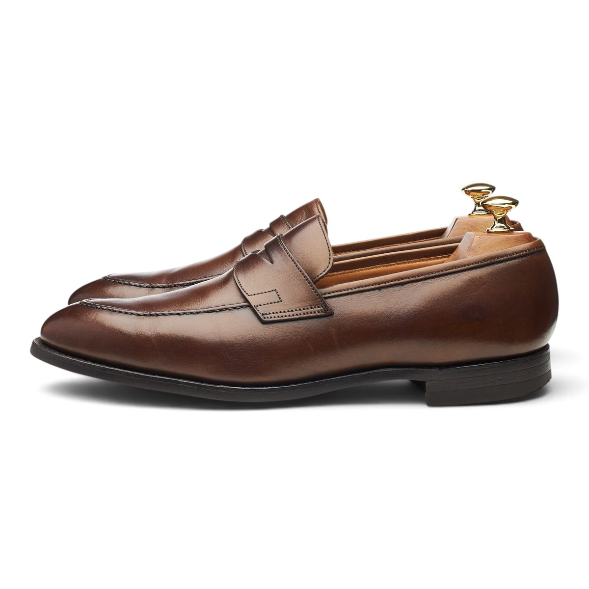 'Sydney' Brown Leather Loafers UK 9.5 E