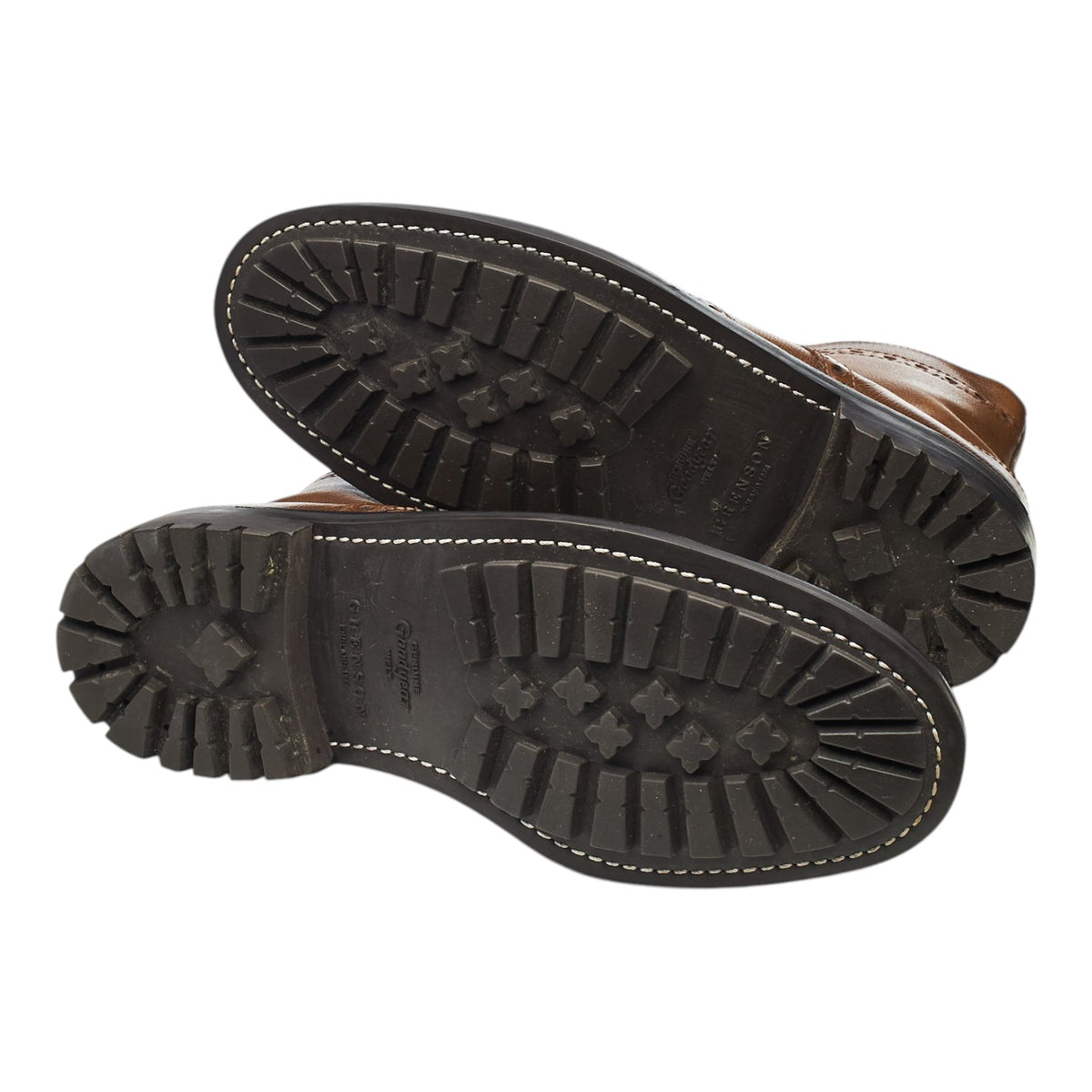 'Fred' Brown Grain Leather Brogues Boots UK 9 G