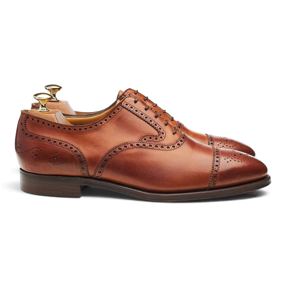 Gordon Scott 'Broker' Tan Brown Leather Oxford Brogues UK 9 FF