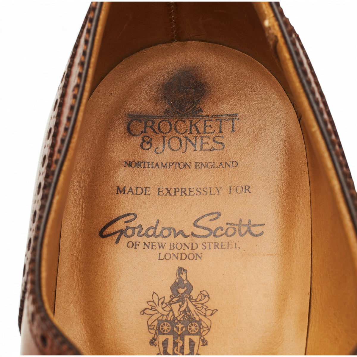 Gordon Scott 'Broker' Tan Brown Leather Oxford Brogues UK 9 FF