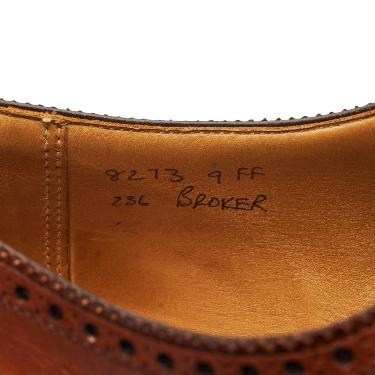 Gordon Scott 'Broker' Tan Brown Leather Oxford Brogues UK 9 FF