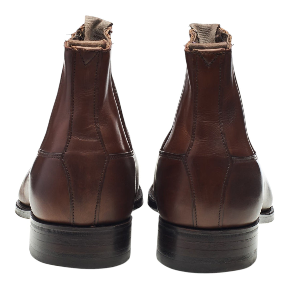 Dark Brown Leather Chelsea Boots UK 7.5 F