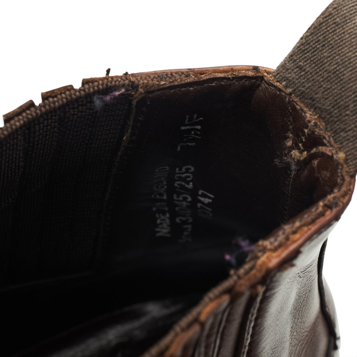 Dark Brown Leather Chelsea Boots UK 7.5 F
