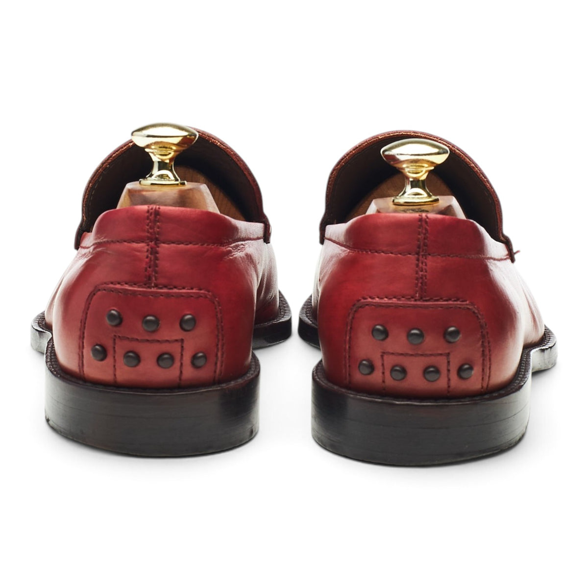 Red Leather Loafers UK 7.5