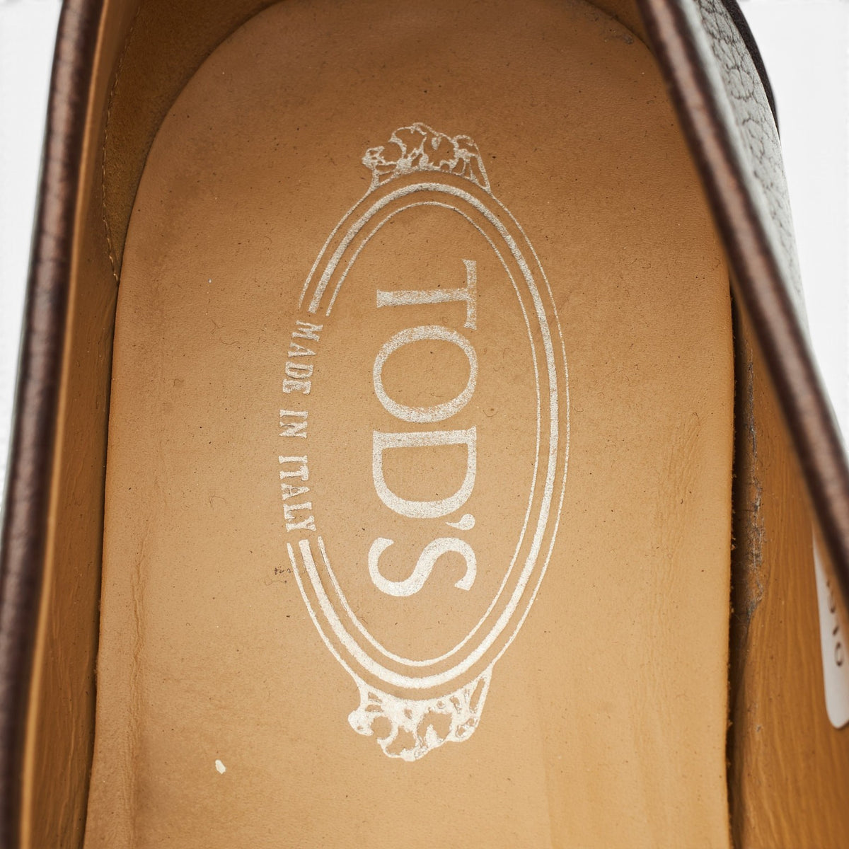 Dark Brown Grain Leather Loafers UK 8.5