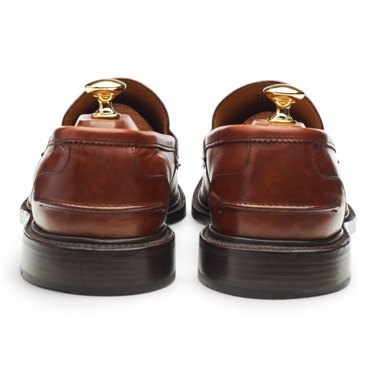 'James' Tan Brown Leather Loafers UK 9.5