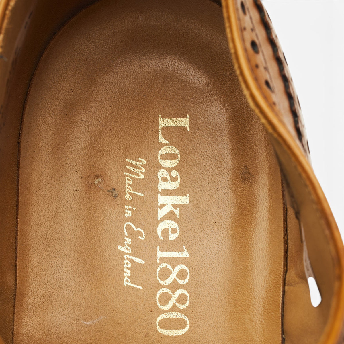 1880 'Chester' Tan Brown Leather Derby Brogues UK 9.5 F