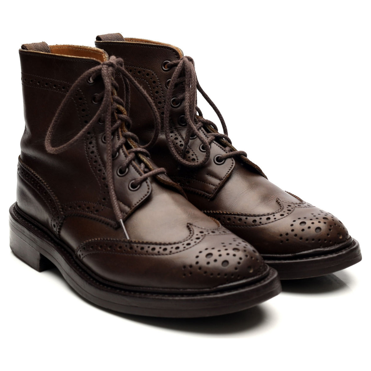 Women&#39;s &#39;Stephy&#39; Dark Brown Leather Brogue Boots UK 5
