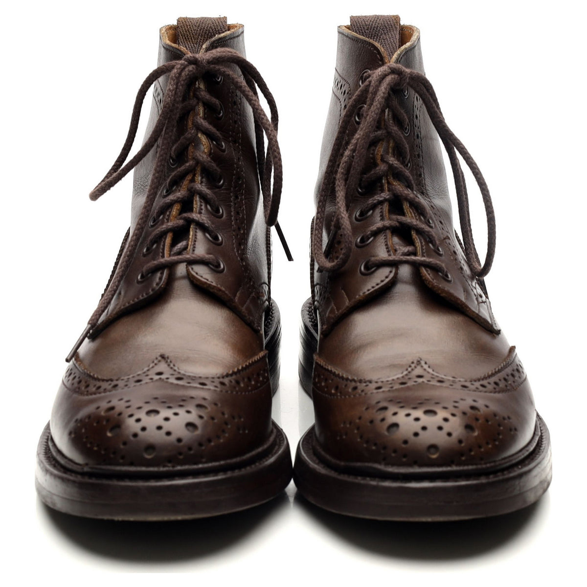 Women&#39;s &#39;Stephy&#39; Dark Brown Leather Brogue Boots UK 5