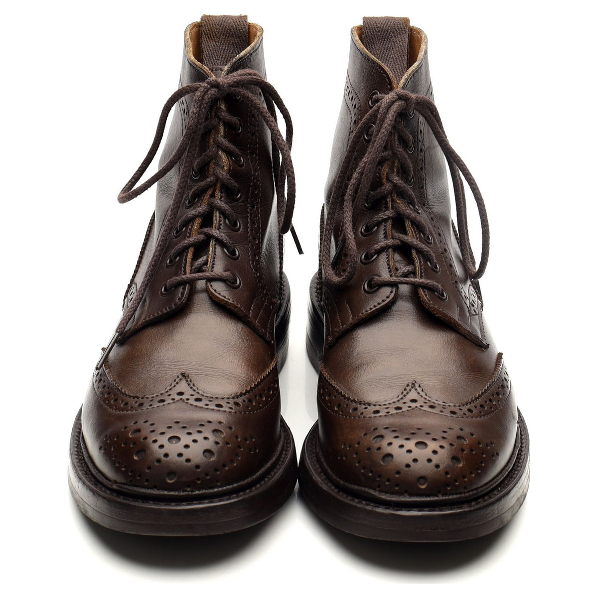 Women&#39;s &#39;Stephy&#39; Dark Brown Leather Brogue Boots UK 5