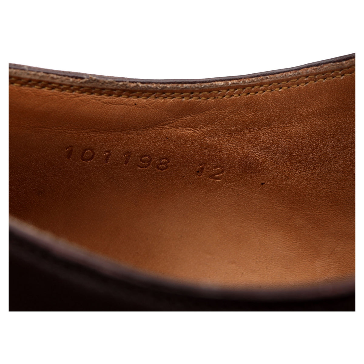 &#39;101198&#39; Dark Brown Leather Oxford UK 12 E
