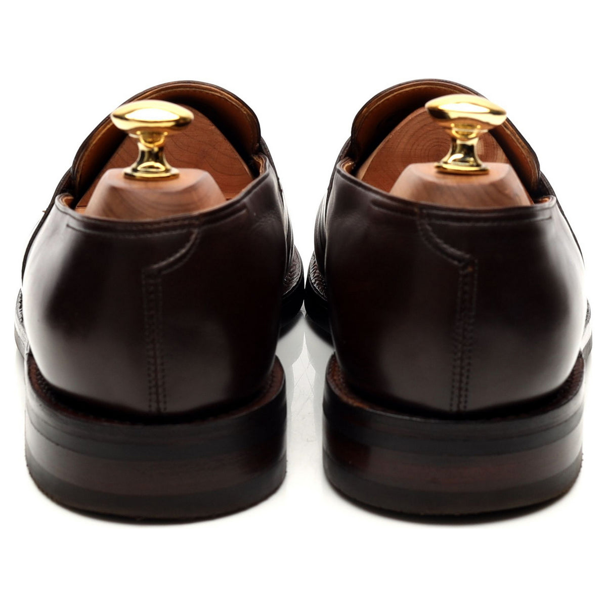 &#39;Fencote&#39; Dark Brown Leather Loafers UK 6.5 E