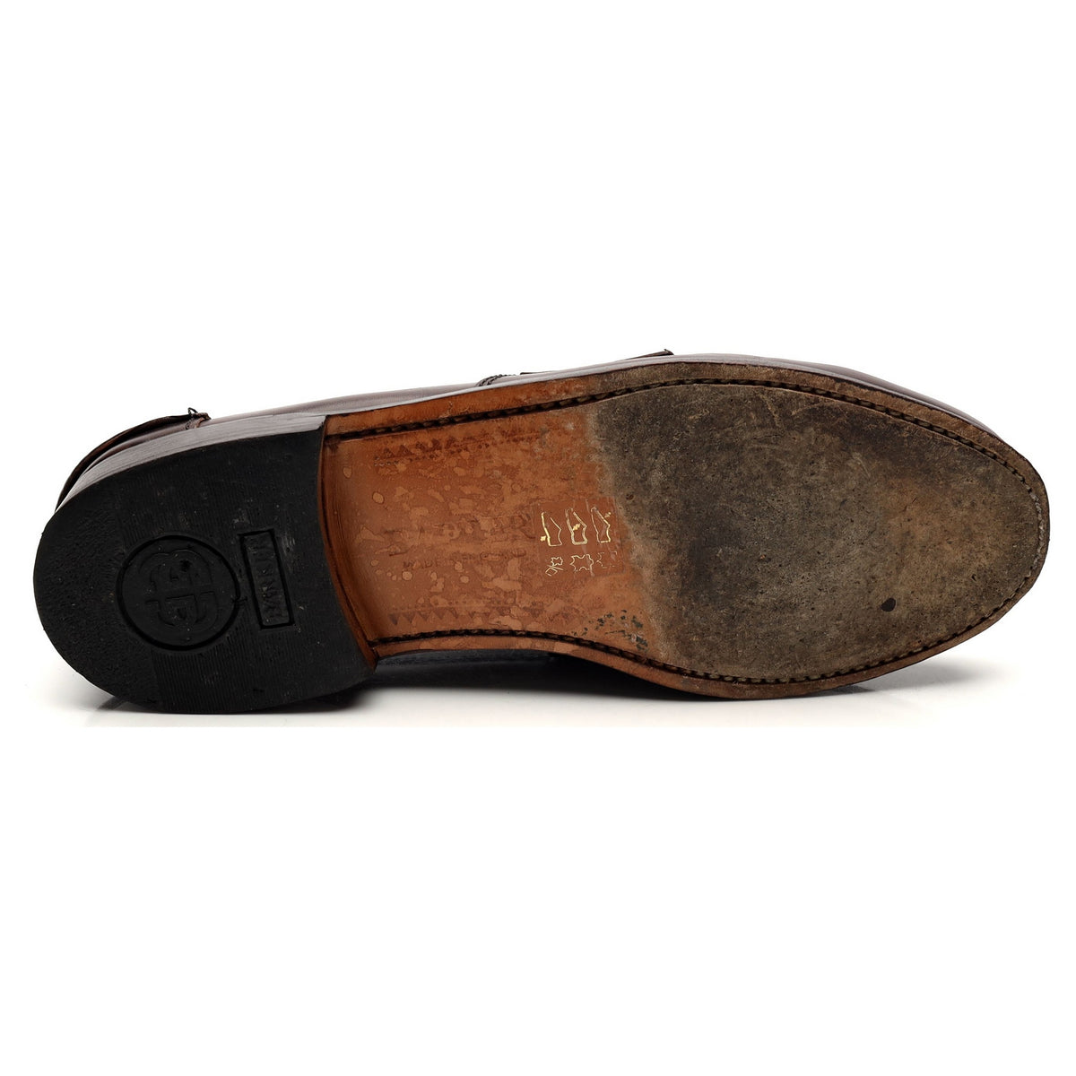 Dark Brown Leather Loafers UK 7.5 F