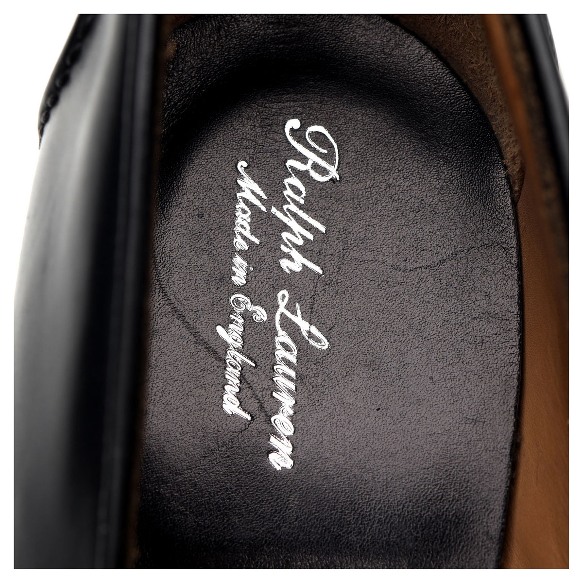 Ralph Lauren Black Leather Split Toe Loafers UK 7.5