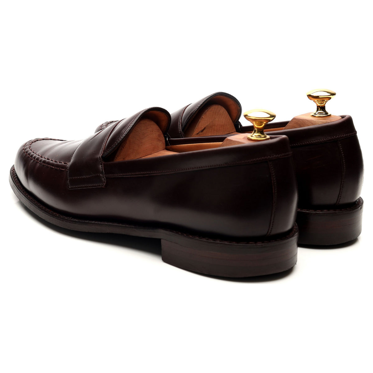 &#39;Howard&#39; Burgundy Leather Loafers UK 9 F