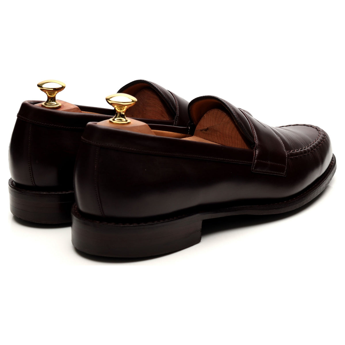 &#39;Howard&#39; Burgundy Leather Loafers UK 9 F