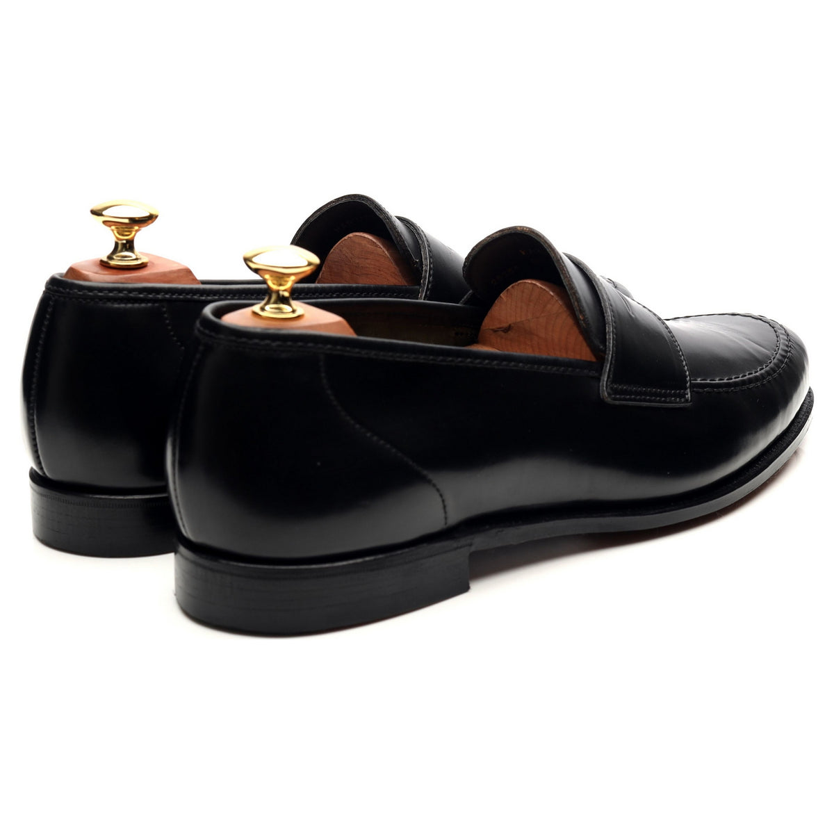 &#39;Harvard 2&#39; Black Cordovan Leather UK 9.5 E