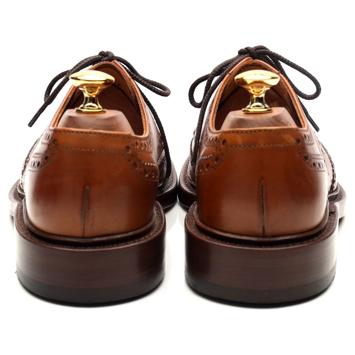 1880 &#39;Chester 2&#39; Tan Brown Leather Derby Brogues UK 6 F