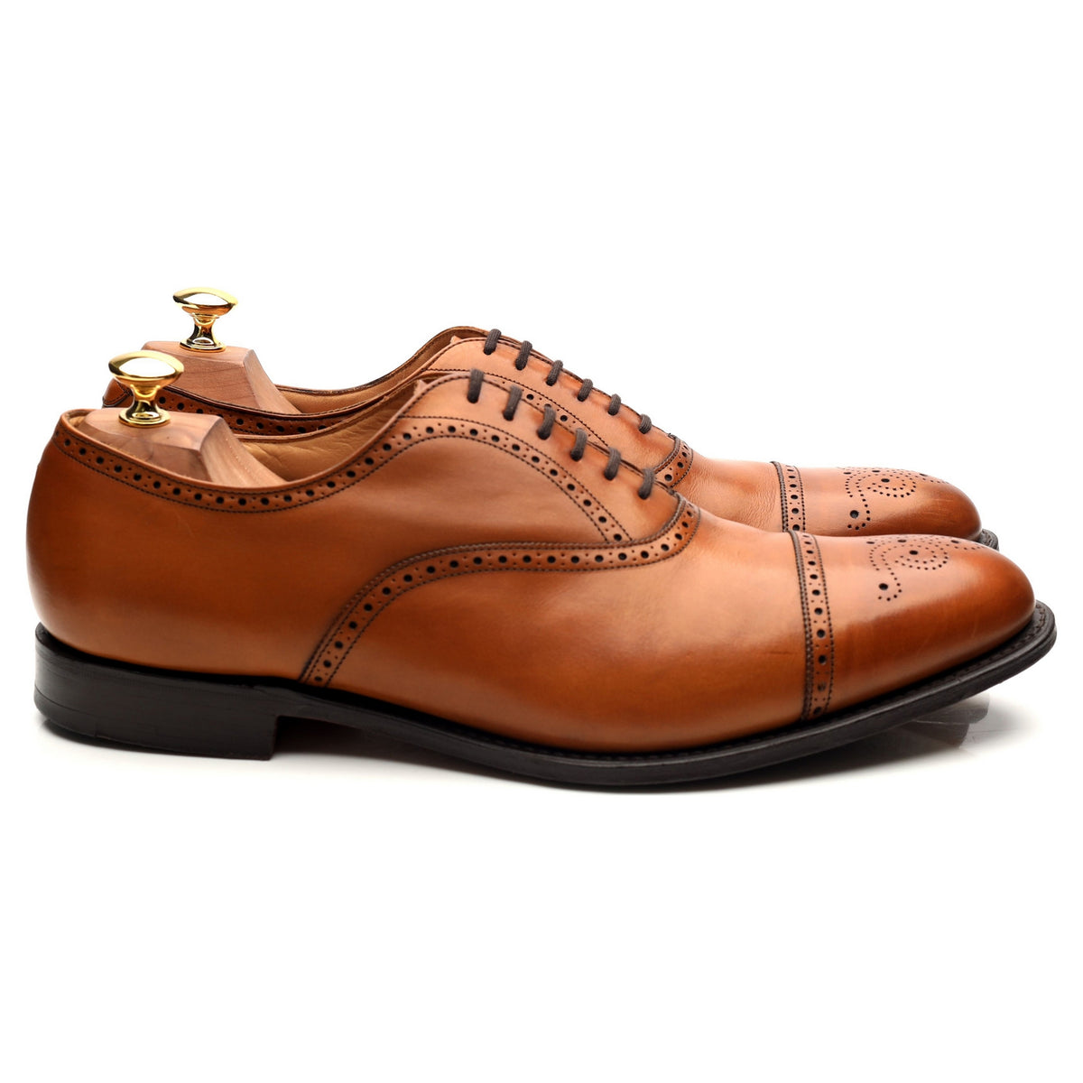 &#39;Toronto&#39; Tan Brown Leather Oxford UK 10.5 G